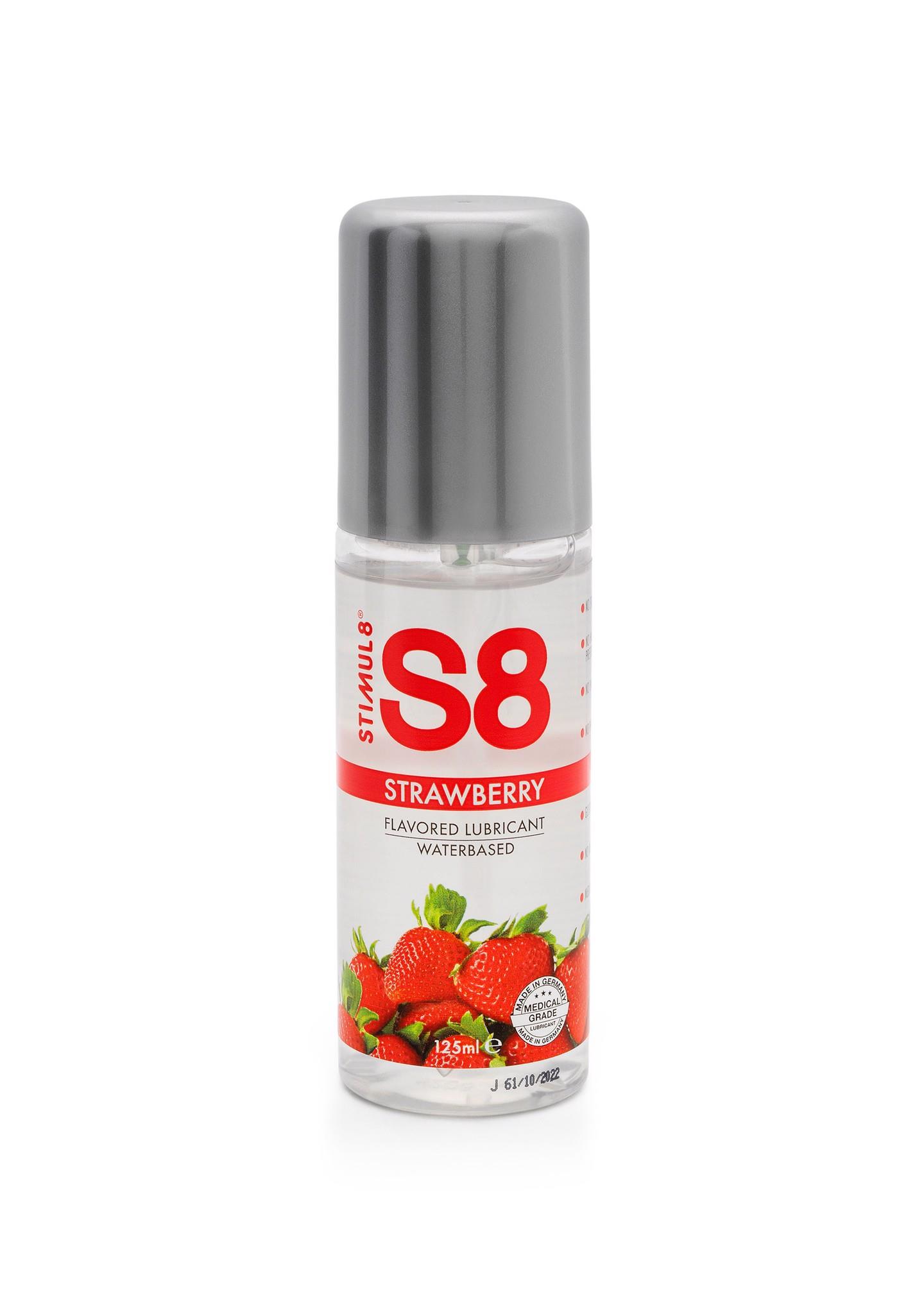 S8 WB Flavored Lube – braškių skonio lubrikantas (125 ml)