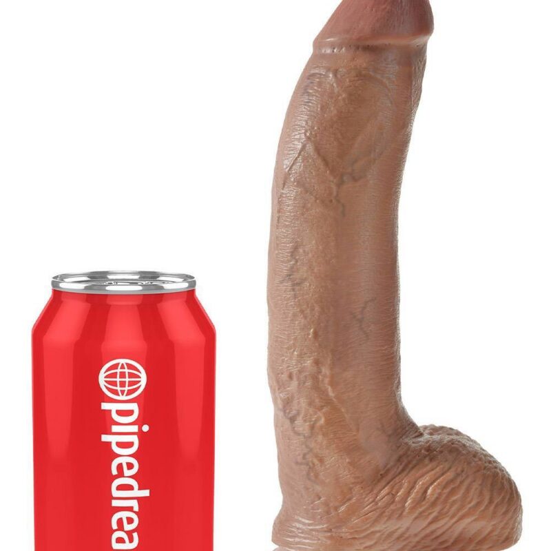 King Cock – realistinis dildo su sėklidėmis (9 colių)