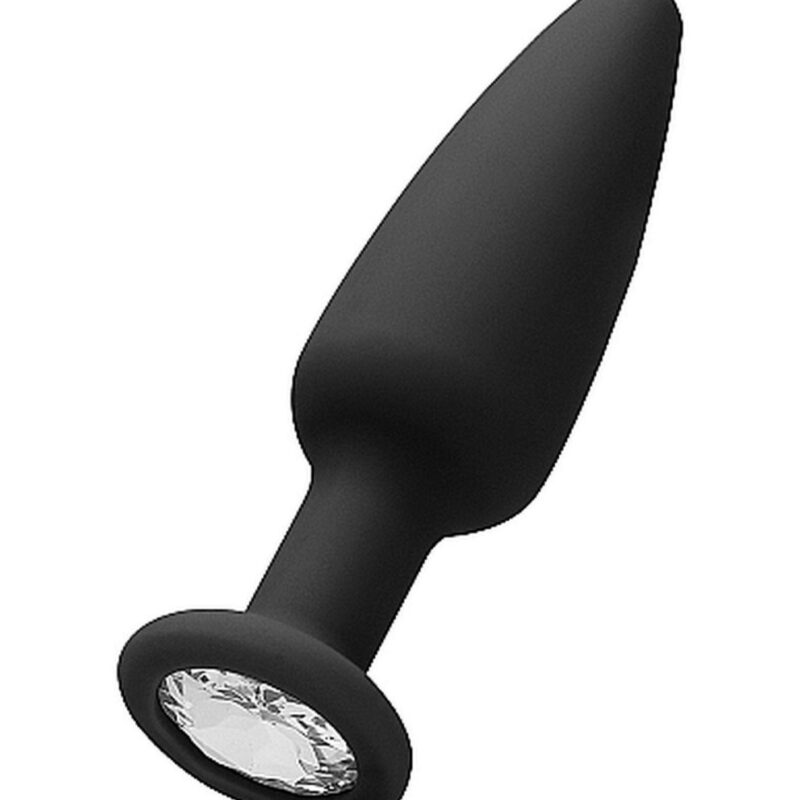 Analinis kamštis su kristalu (juodas)