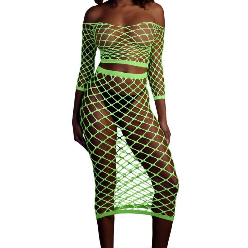 Gundantis erotinis komplektas (žalias) (XS/XL)