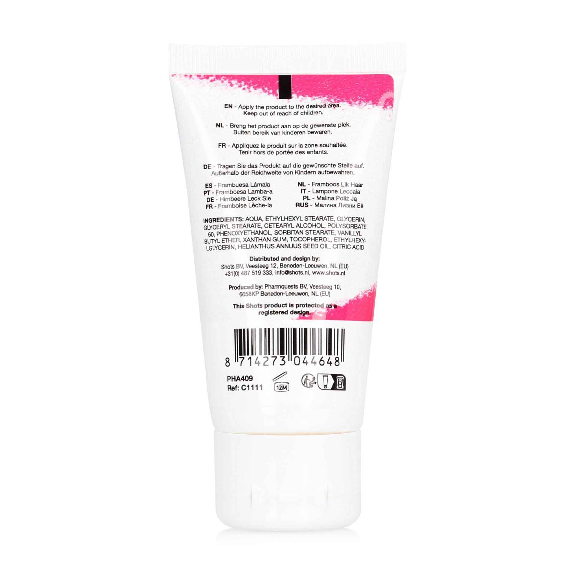 Valgomas lubrikantas (aviečių skonis, 50 ml) - Image 2