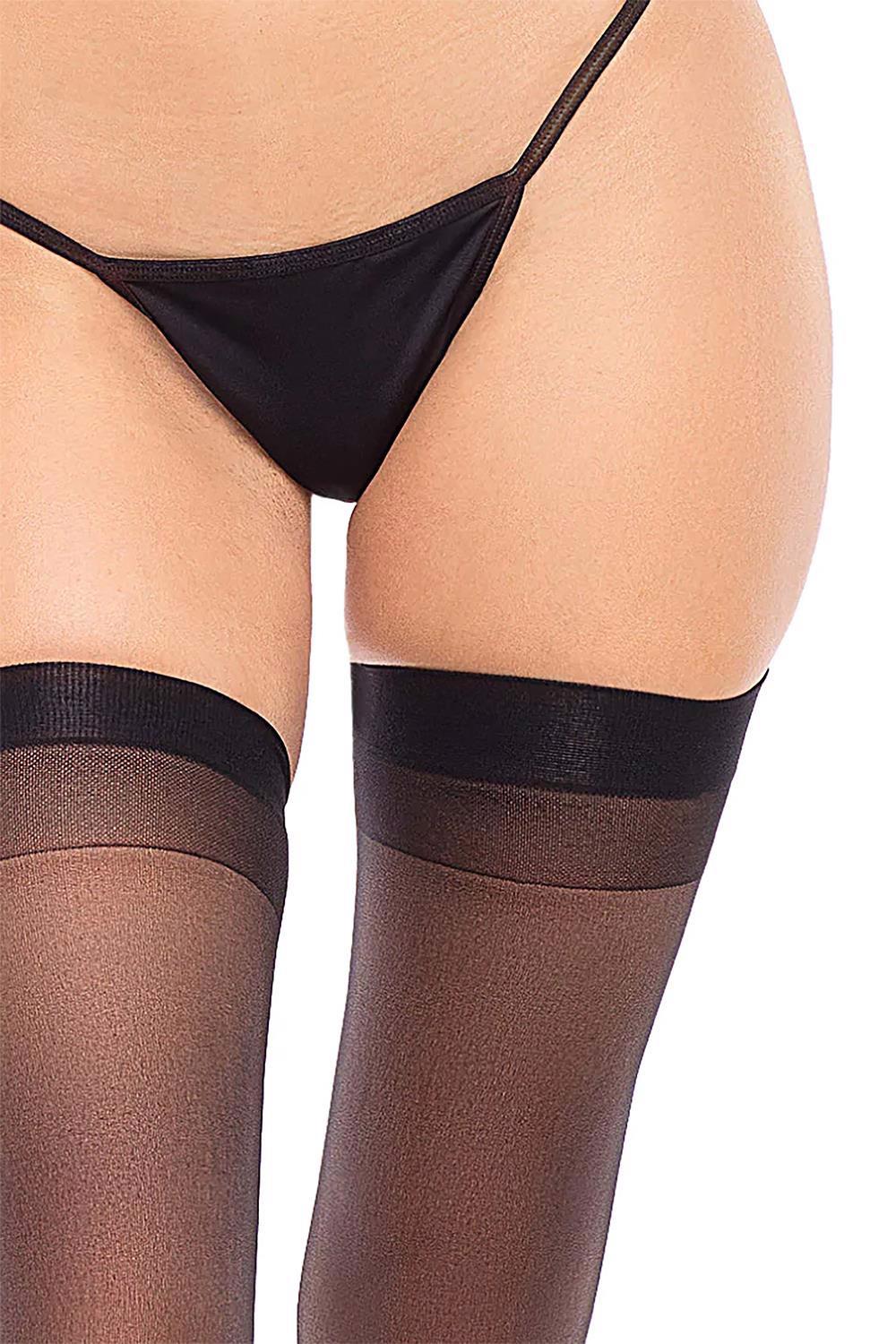 Seksualios kojinės virš kelių (juoda) - Image 2