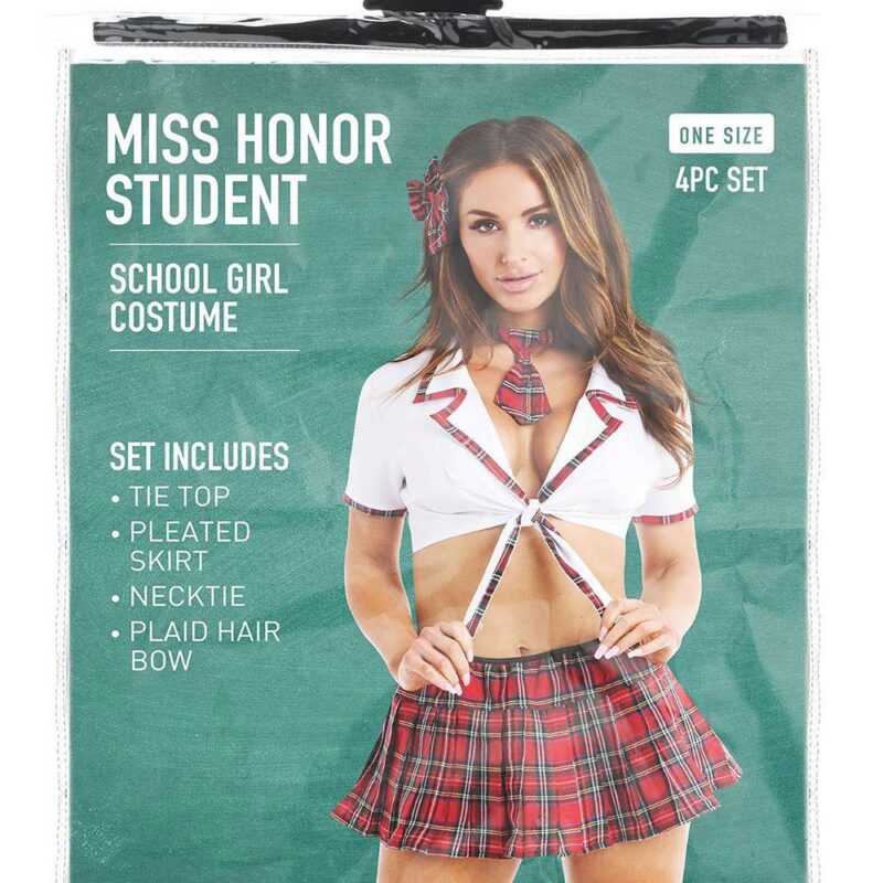 Mokyklos mokinės kostiumas (4 dalių)